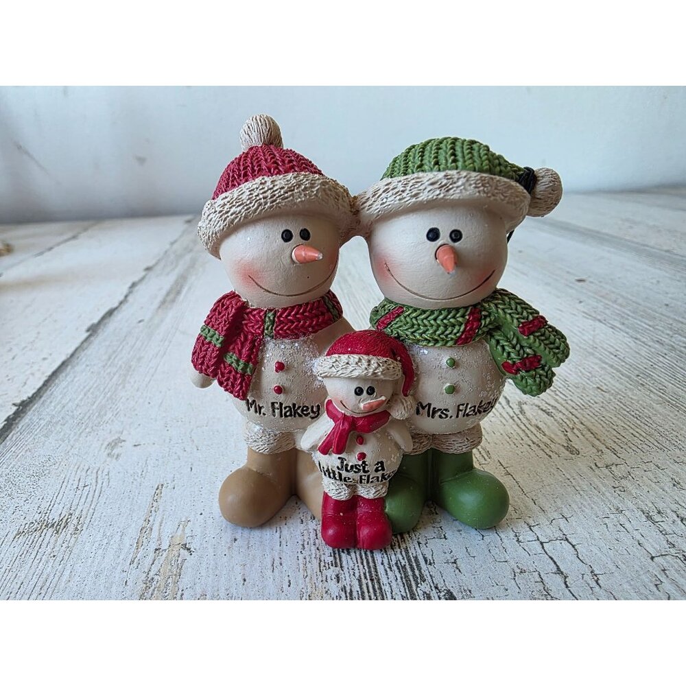 Suzi snowman‎ flaky statue figurine Xmas decor